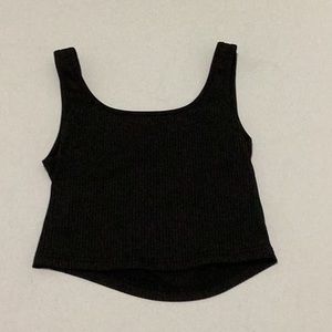 black ribbed tank top